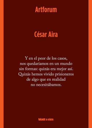 Artforum | César Aira