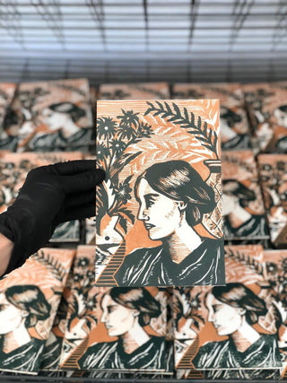 Xilografía Retrato de Virginia Woolf | Fábrica de Estampas